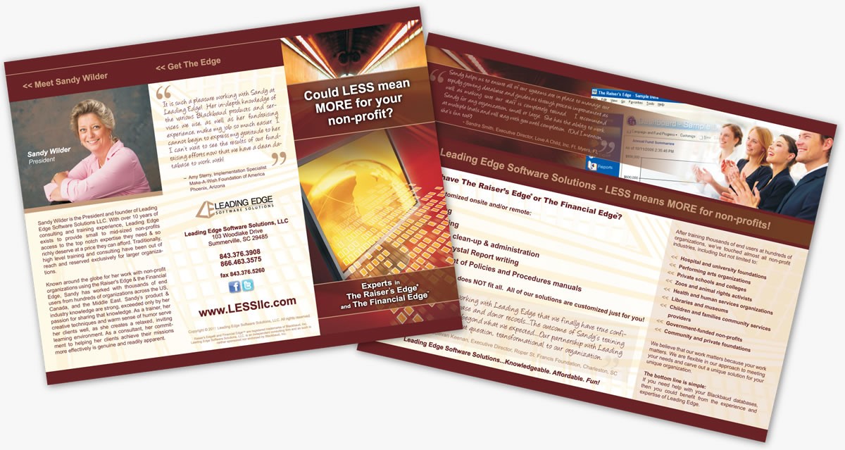 leading edge software marketing brochure design 