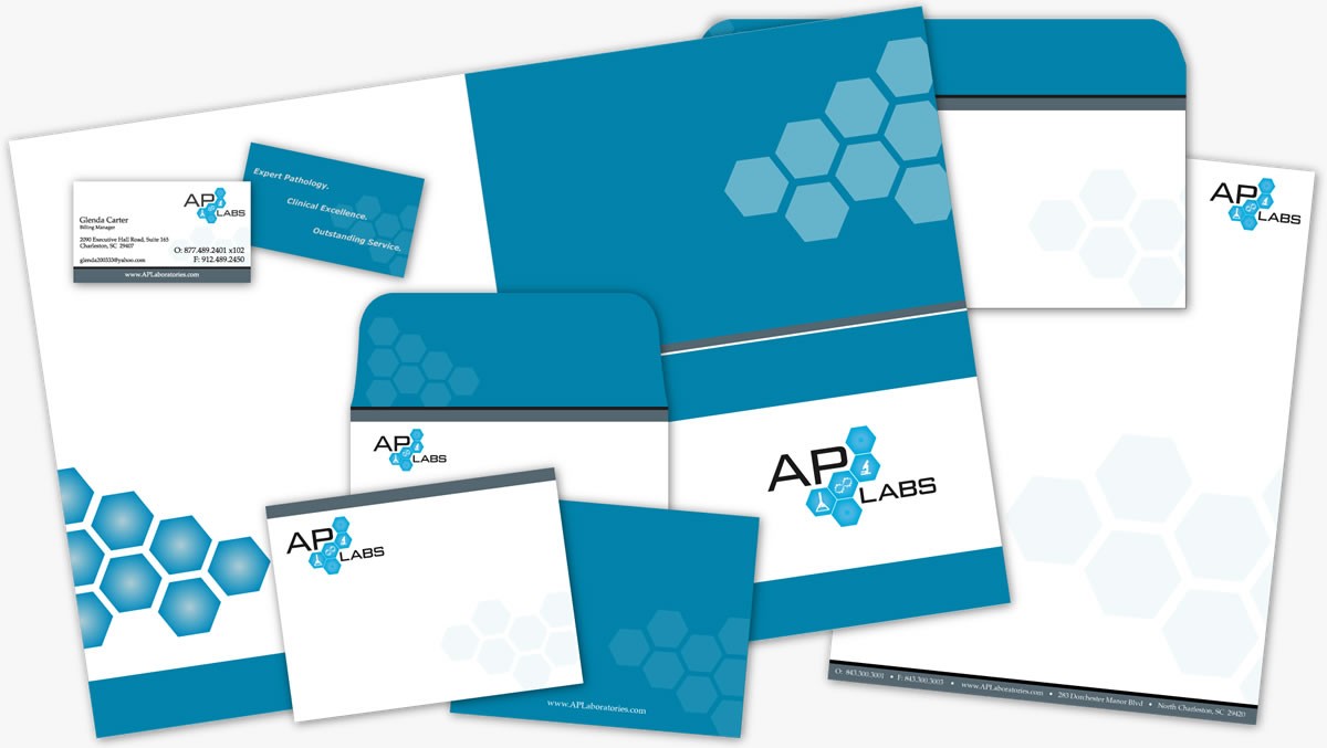 ap laboratories branding print design