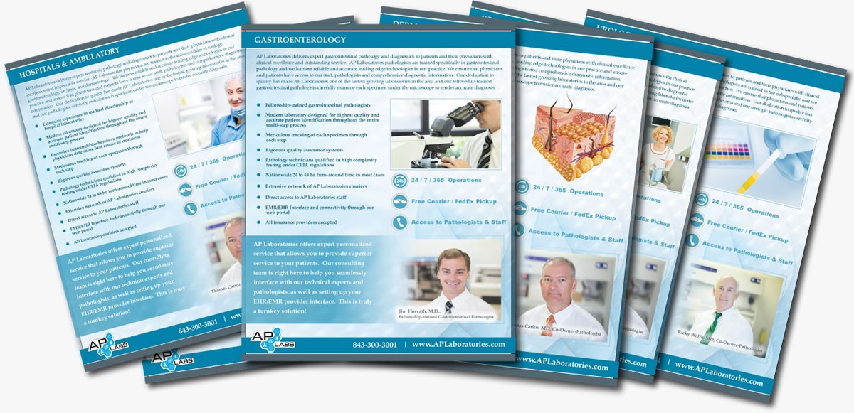 ap laboratories marketing collateral print design