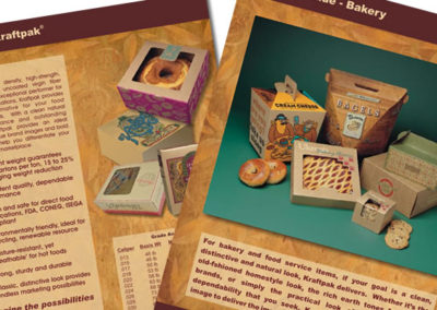 kraftpak sales sheet graphic design
