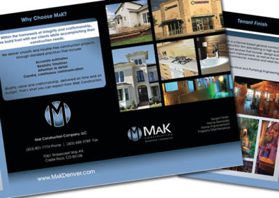 mak construction brochure graphic design