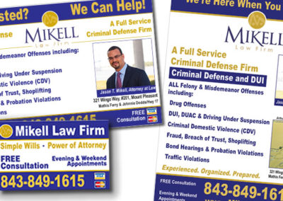 mikell law firm advertisement graphic design