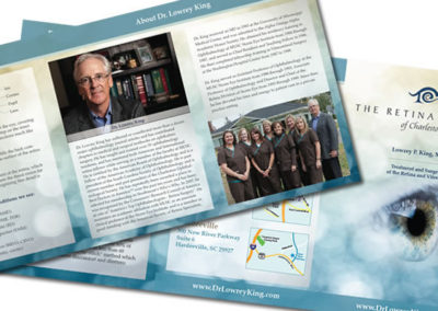 retina center brochure graphic design