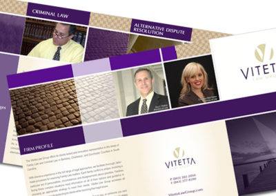 vitetta law firm brochure graphic design